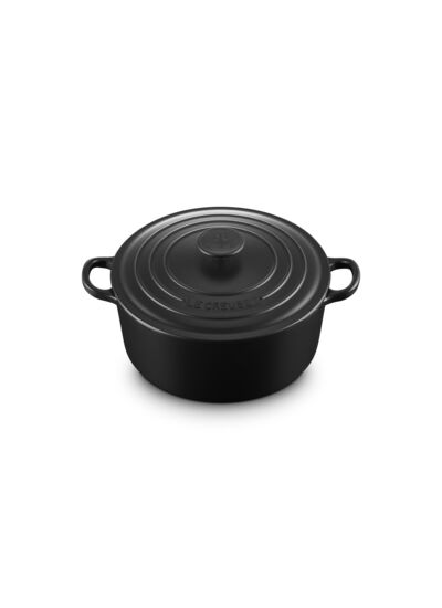 Cocotte ronde 24cm en fonte émaillée noire