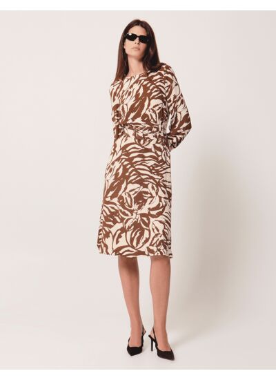 Robe Ryllya Camel en Viscose