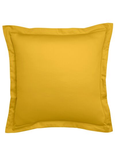 Taie d'oreiller Partition Satin de coton Coloris Curry