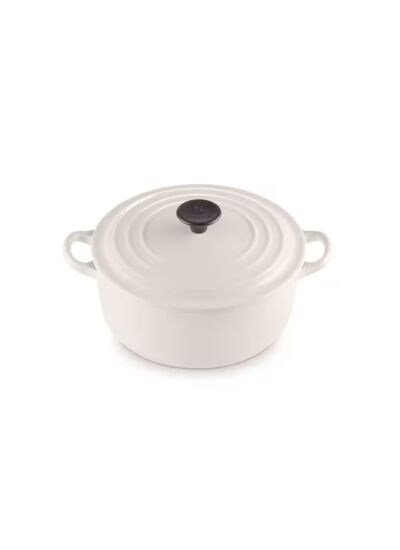 Cocotte ronde 20cm en fonte émaillée crème