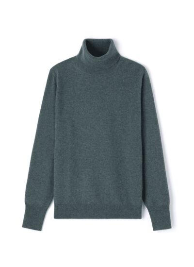 Pull col roulé classique - Homme - VERT RIVAGE