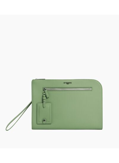 Pochette 13" Emile en cuir signature T