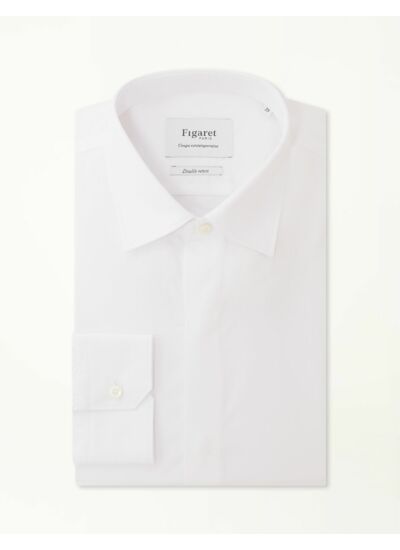 Chemise Contemporaine en popeline blanche