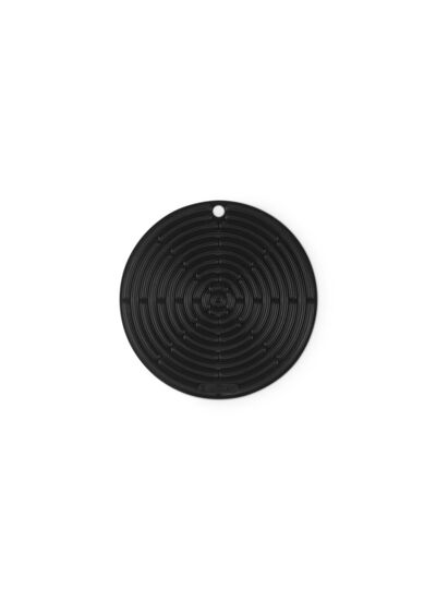 Dessous de plat rond 20cm en silicone noir