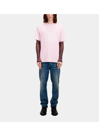 T-Shirt Manches Courtes Avec Print Logo Contour