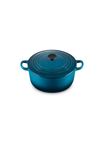 Cocotte ronde 22cm en fonte émaillée deep teal