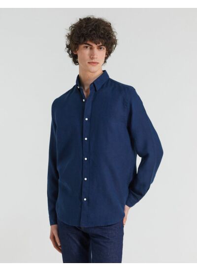 Chemise Anatole en lin marine