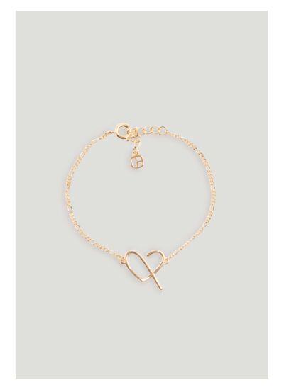 Bracelet cœur CP laiton doré