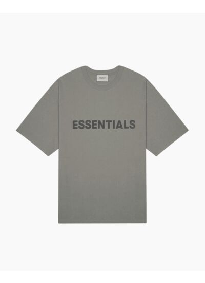 ESSENTIALS T SHIRT LOGO CHARCOAL