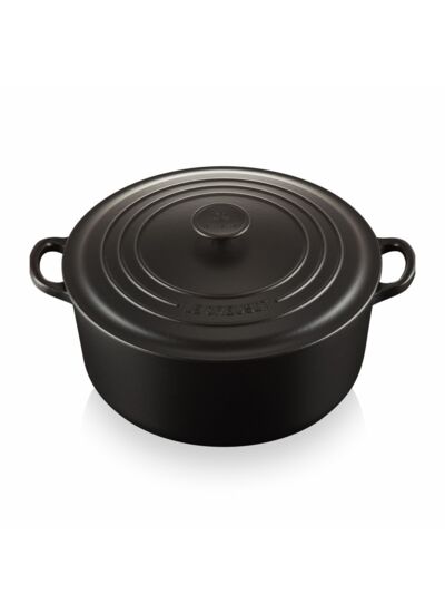 Cocotte ronde 28cm en fonte émaillée noire