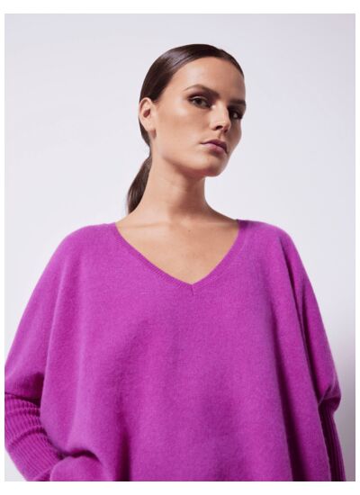 Pull poncho cachemire col V Faustine BERRY