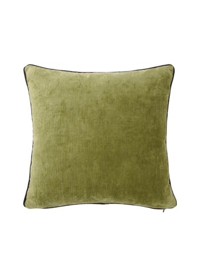 Yves Delorme - Housse de coussin en velours vert, Boromée