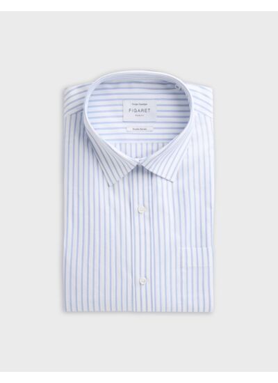 Chemise classique rayée bleu clair