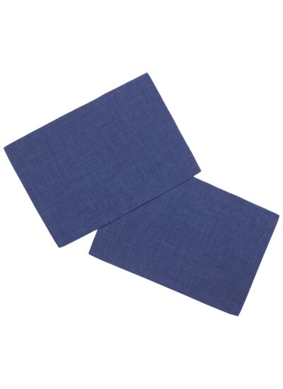 Textil Uni TREND set de table marine, ensemble de 2, 35 x 50 cm