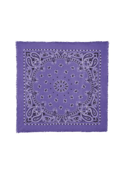 Grand Bandana HACHIKO Grand bandana cachemire imprimé (motif blanc et noir)