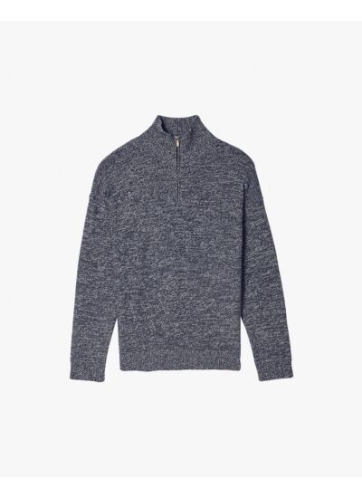 Pull camionneur mouliné - Homme - MOULINE MARINE/NATUREL