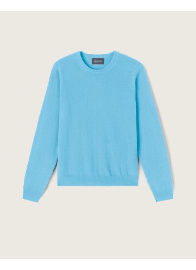 Pull col rond classique - Femme - BLEU CALDERO