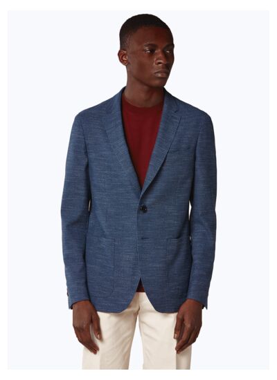 Veste en coton stretch bleu