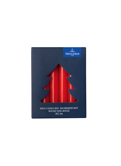 Essential -bougie pour sapin de Noël, 2x2x10 cm, 24 pièces, rouge