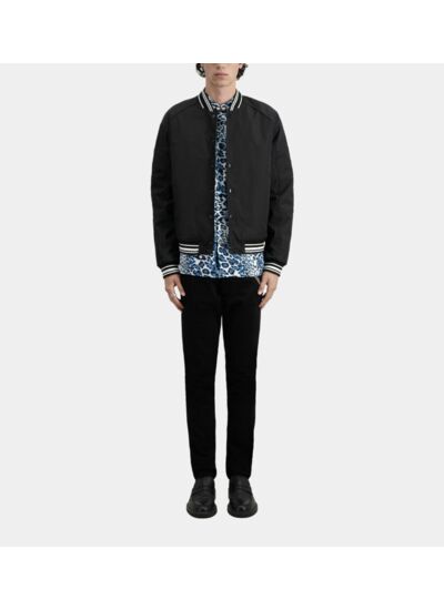 Blouson Noir Inspiration Moto Homme