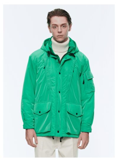 Parka en toile déperlante vert