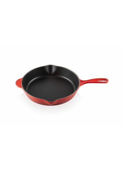 Skillet rond profond 26cm en fonte émaillée cerise