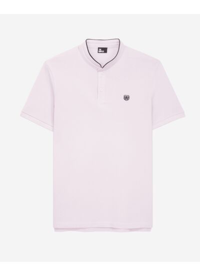 Polo Manches Courtes Col Officier Broderie Tk Homme