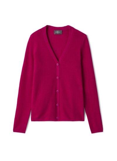 Gilet maille unie Femme FUCHSIA eric bompard
