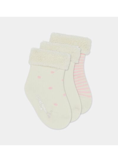 Lot de 3 paires de chaussettes Oxio coton bouclé