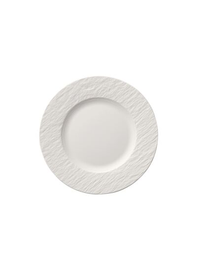 Manufacture - Assiette dessert, ronde, blanche, en porcelaine haut de gamme, 22 x 22 x 2 cm