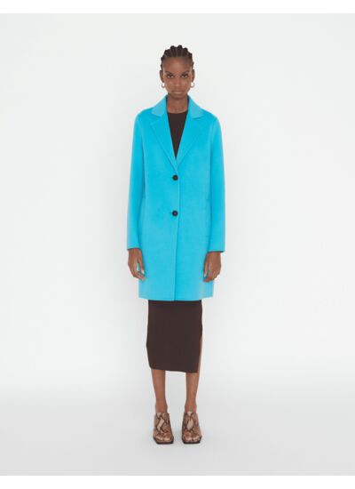 Manteau Matila Turquoise en Laine