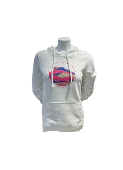 Hawkins Cliff Graphic Hoodie Femme Blanc