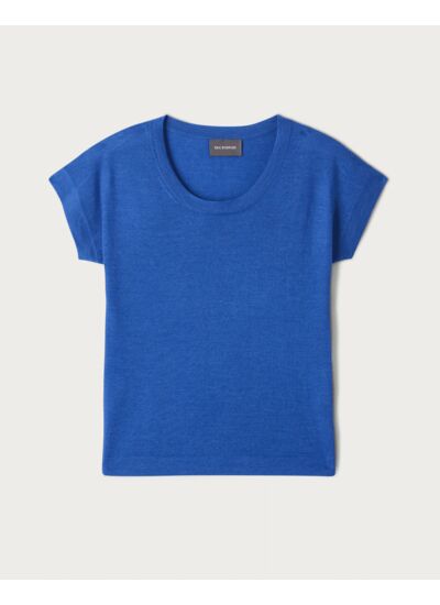 T-shirt col rond - Femme - BLEU VERONIQUE