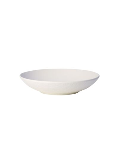 Manufacture - Assiette creuse, ronde, blanche, en porcelaine haut de gamme, 24 x 24 x 5 cm