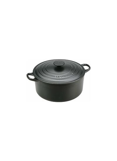 Cocotte ronde 30cm en fonte émaillée noire