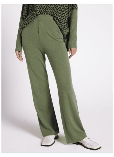 Pantalon cachemire Dulcina LICHEN