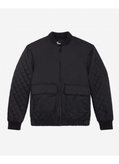 Bomber Bi-Matiere Satin