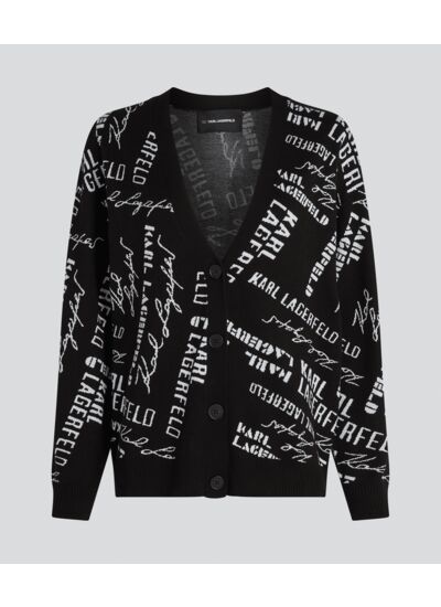 ALL OVER SIGNATURE CARDIGAN FEMME