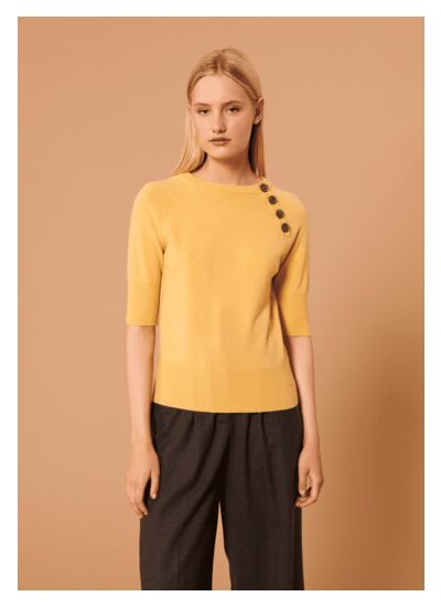 Pull Pastelle-jaune en laine