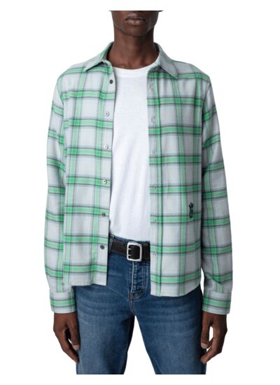 STAN LIGHT FLANNEL CHECK SKULL