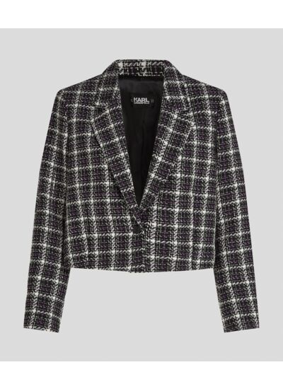 CHECK BOUCLE BLAZER FEMME