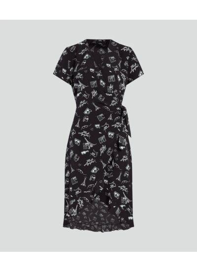 WHIMSICAL KARL AOP SS DRESS