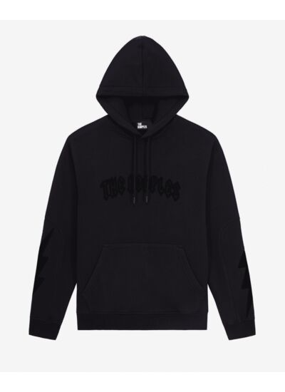 Sweatshirt À Capuche Noir Avec Flocage