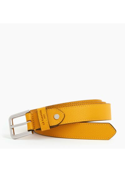 Ceinture femme avec boucle carrée en cuir signature T