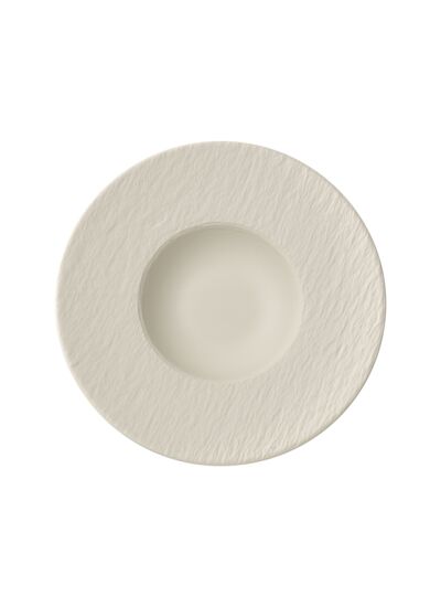 Manufacture - Assiette à pâtes, ronde, blanche, en porcelaine haut de gamme, 28  x 28  x 5 cm