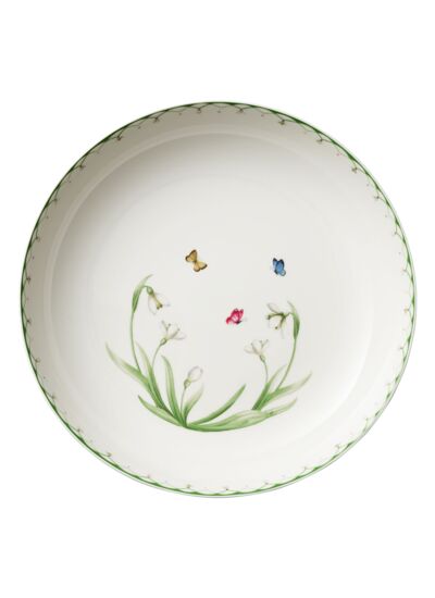 Colourful Spring grand saladier, 5,2 l, blanc/vert