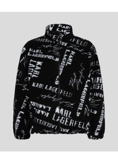 LOGO JACQUARD FLEECE JACKET