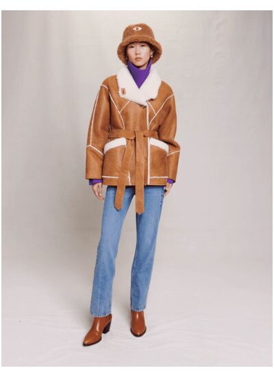 Manteau court shearling