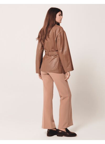 Veste Mayana-Veste courte en cuir camel