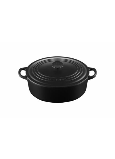 Cocotte ovale 29cm en fonte émaillée noire